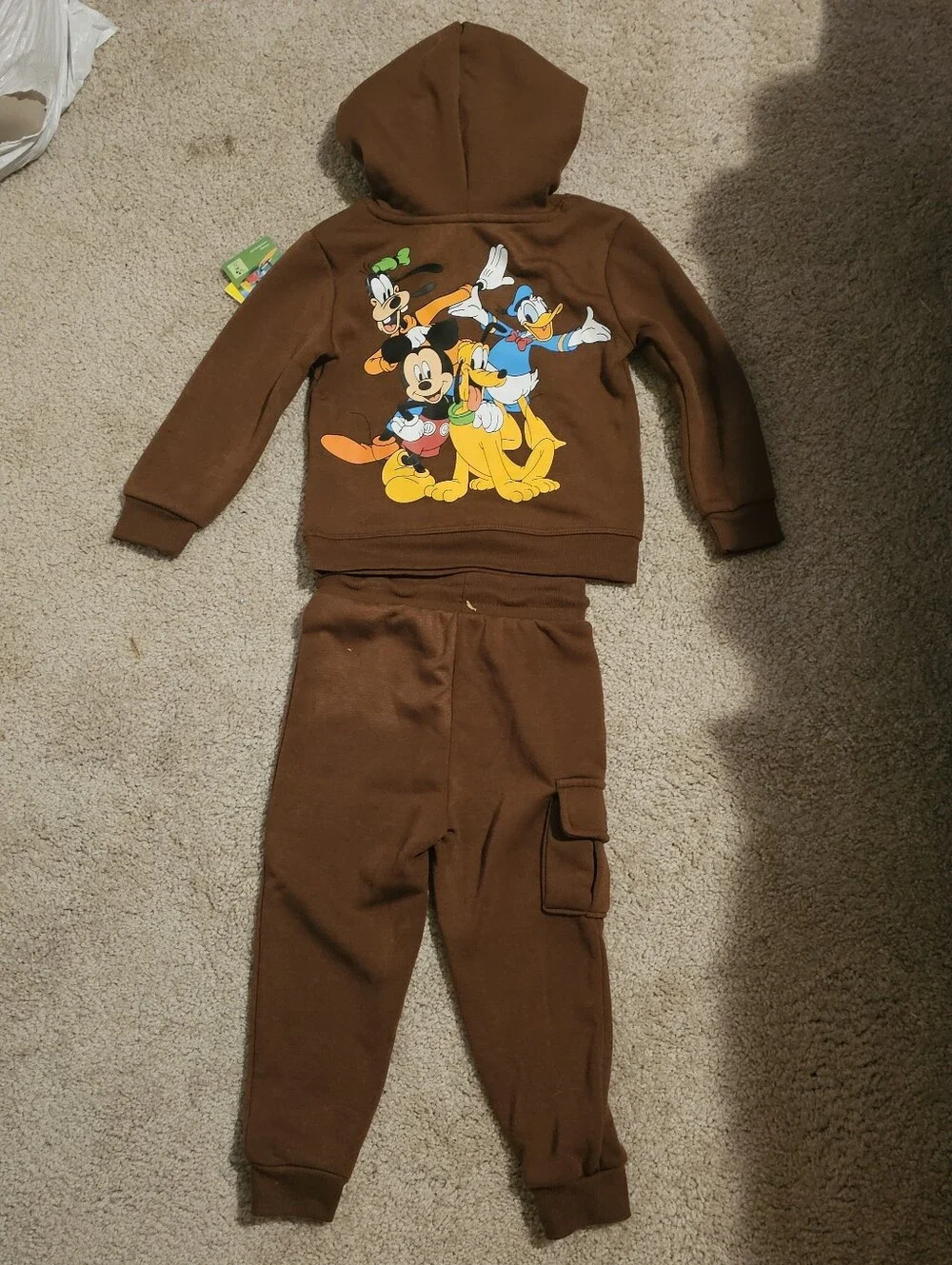 Disney Brown Mickey & Friends Sweatshirt and Joggers Set NWT Sz 2T